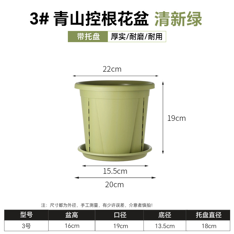 [no. 3] root control fruit green, diameter 22cm, height 19cm / With three-dimensional tray