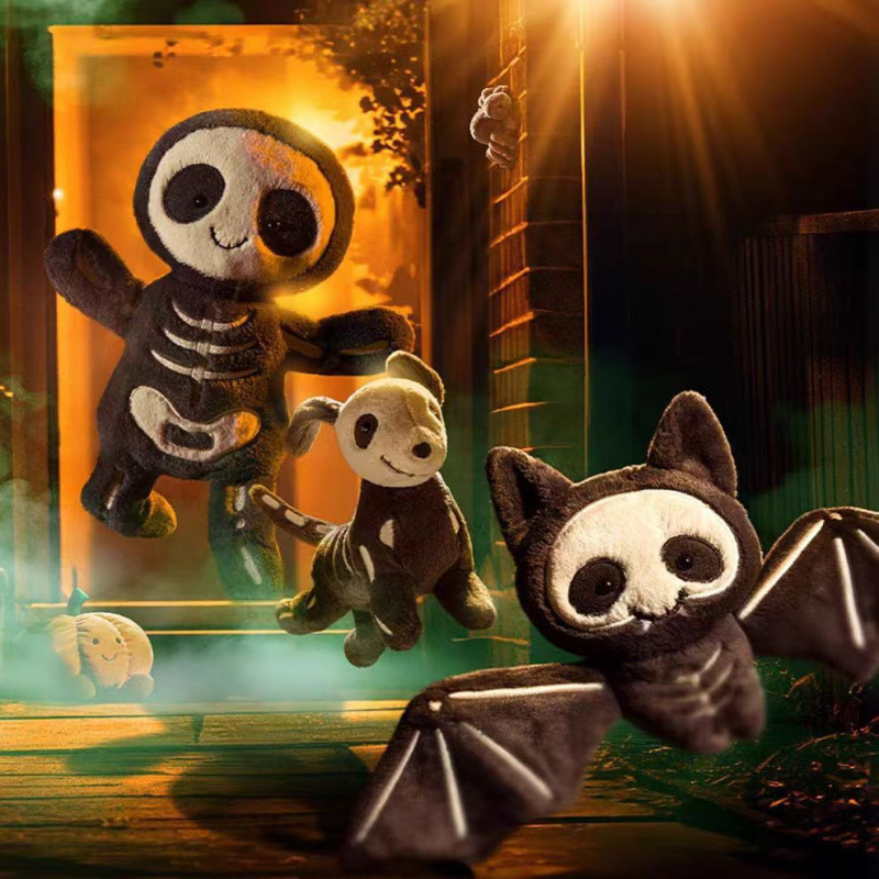 Halloween Plush Toy British Hecate Owl Ghost Mummy Raven Skeleton Pumpkin Design Stuffed Animal For All Ages Decoration Gift_voghion.com