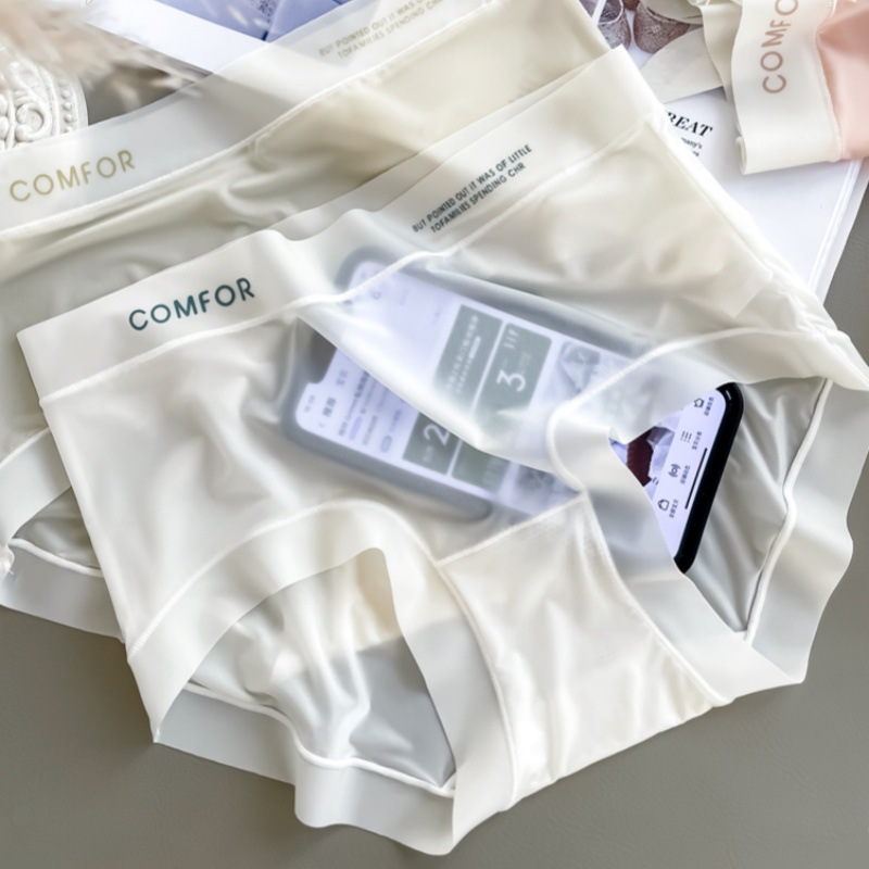 Pantalones interiores de seda de morera inferior seda de hielo antibacteriana máscara de secado rápido de verano pantalones de cintura transpirables se pueden usar externamente