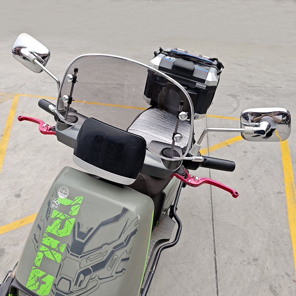 Suitable for Retro Modified Height-Increasing Small Windshields for Niu, Tailg, Yadea, and Aima Scooters, Retro Motorcycle Front Windscreen