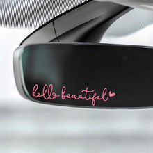 H 40053 Slogan Car Rearview Mirror Sticker �����������Ӿ���