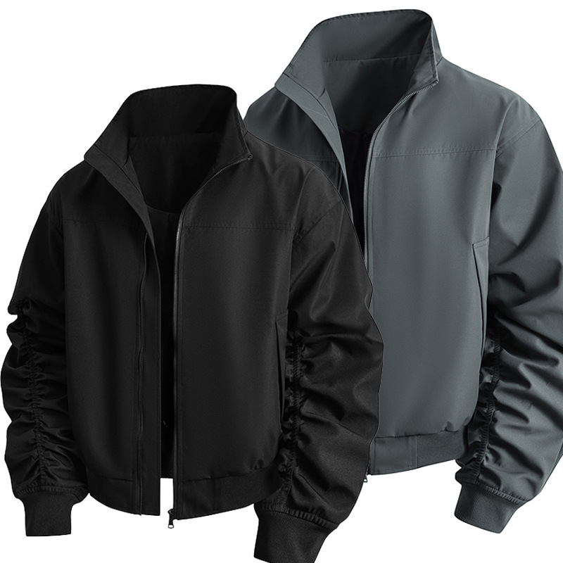 Chaqueta transfronteriza de tamaño grande para hombres primavera y otoño ropa casual europea y americana tendencia de hombre suelta delgada chaqueta de carga al aire libre