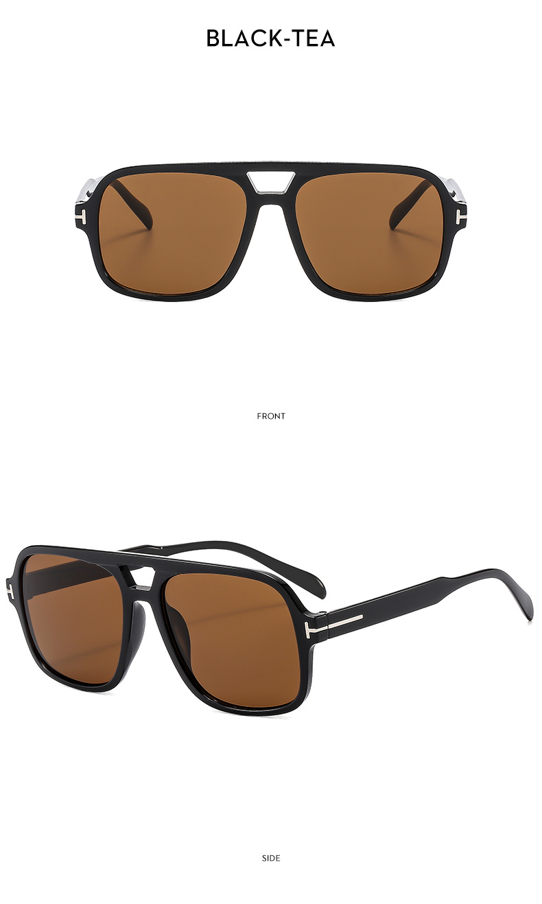 25g Weight Full Frame Glasses Structure Sunglasses Classification PC, UV400 Protection Lens Material Square Glasses Style Travel, Party Occasion Solid Color Pattern All Seasons Season Unisex Gender Streetwear Style Grey, Black Color Streetwear Solid Color PC UV400 Protection Square Full Frame Women's Sunglasses 16