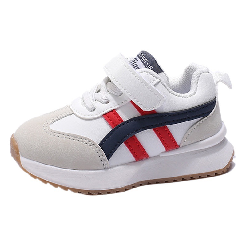 Zapatos Deportivos Infantiles Otoño 2024, Zapatos Blancos para Niños y Niñas, Zapatos de Bebé Antideslizantes, Zapatos Casuales para Correr con Bloques de Color