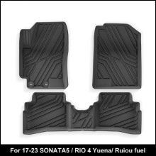 适用于17-23款悦纳SONATA5锐欧RIO4汽车脚垫耐脏TPE脚垫后备箱垫