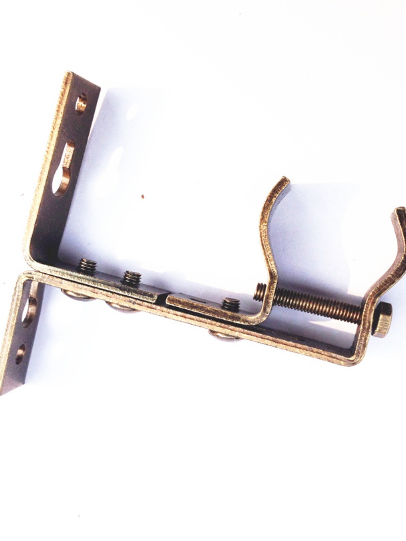 VHM7批發可調節床簾窗簾杆單支架托底座配件 加厚羅馬杆安裝碼鐵