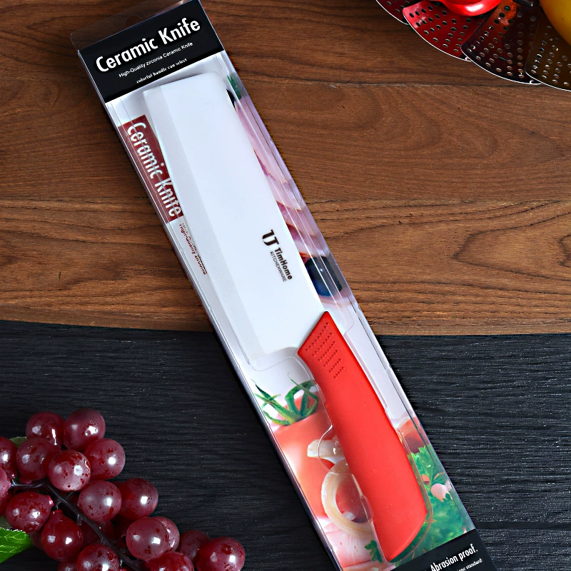 Multicoloured non-slip ceramic handle, knife for home use, 6 inches