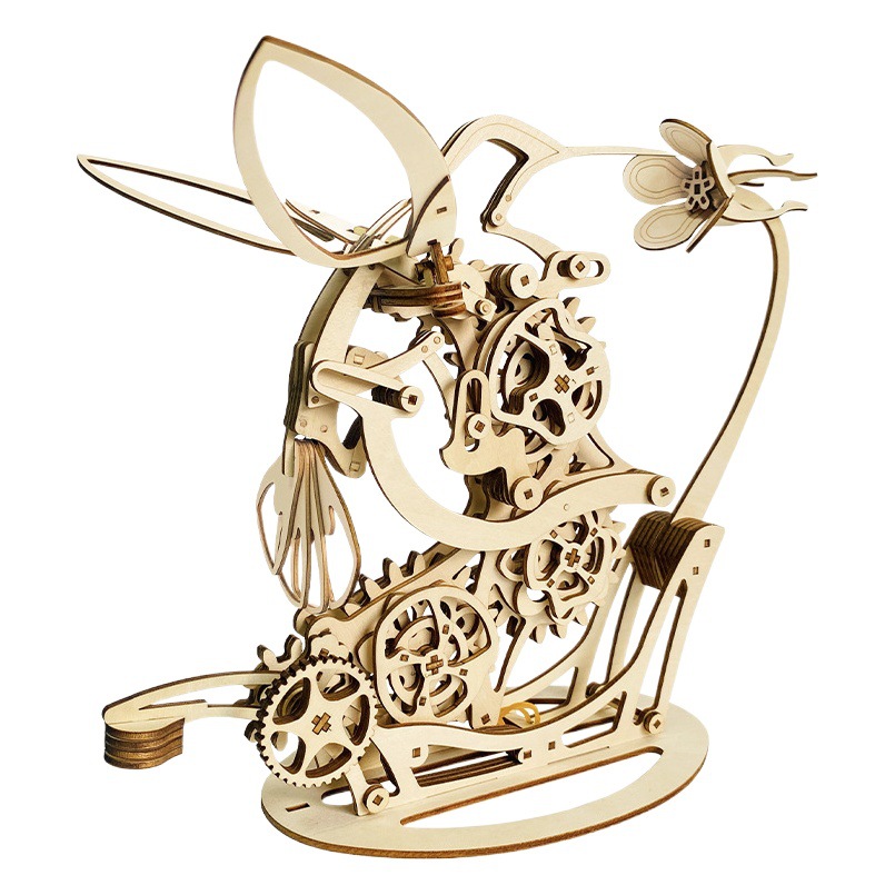 Dinámica mecánica colibrí adornos DIY hecho a mano graffiti juguetes educativos modelo de montaje 3D rompecabezas tridimensional al por mayor