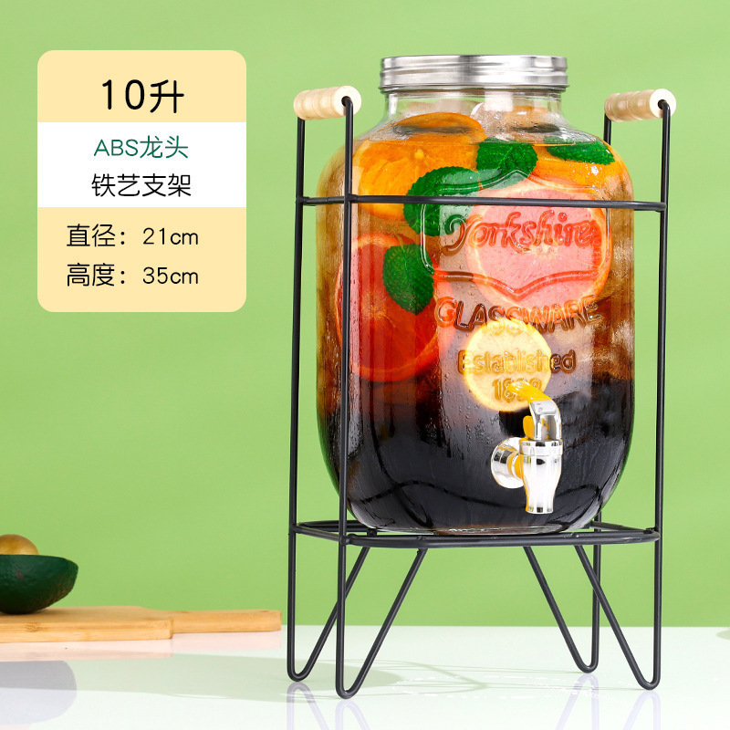 冷水壶可乐红牛饮料玻璃网自制桶带碧桶酒吧啤酒桶龙头桶水果茶无|undefined