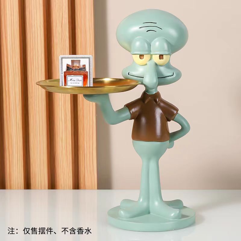 SQUIDWARD 쟁반 SQUIDWARD SQUIDWARD 휴대 전화 브래킷 스타일링 스토리지 장식품 스토리지 트레이 사무실 장식품