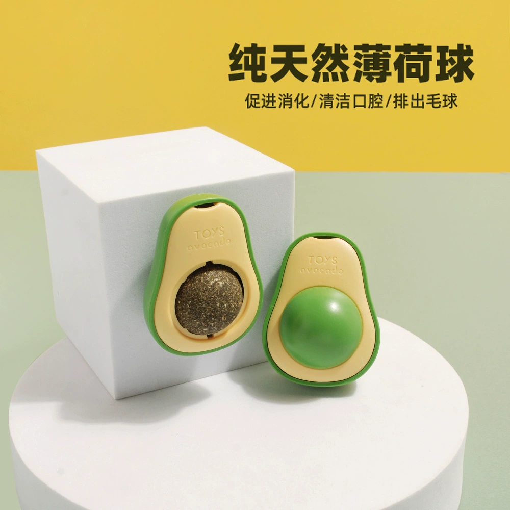Закуски лизать Лизать Вращающийся кошачий мяетный шарик авокадо