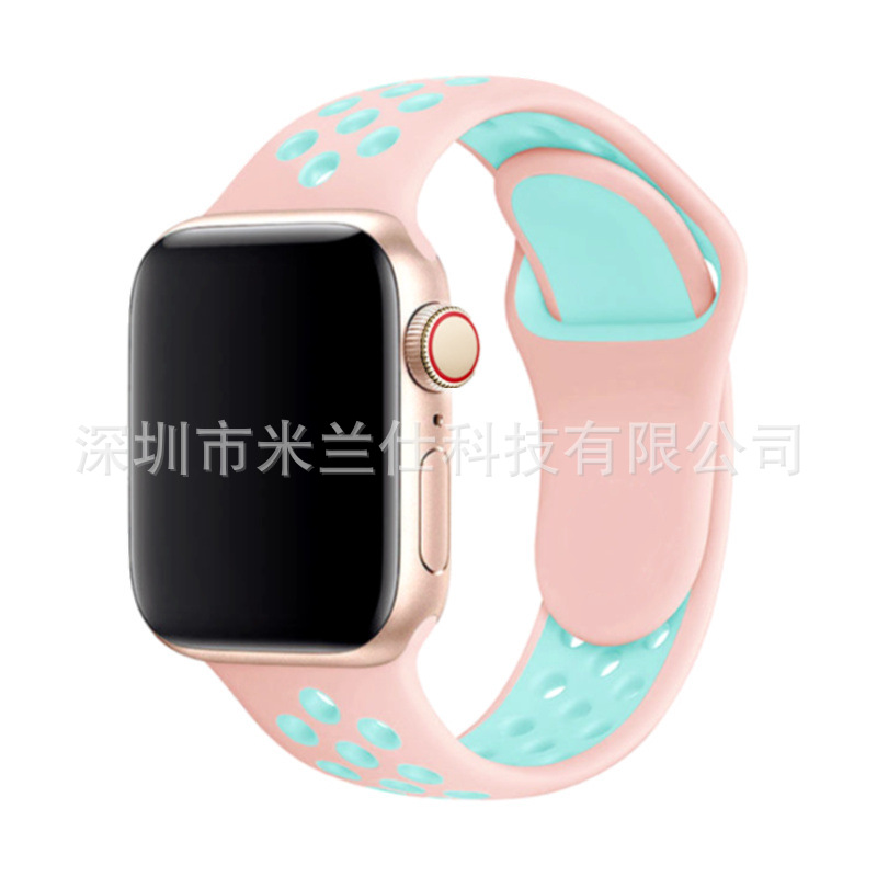 Correa deportiva de silicona Nike bicolor S11 compatible con Apple iWatch 678910SE, fabricante