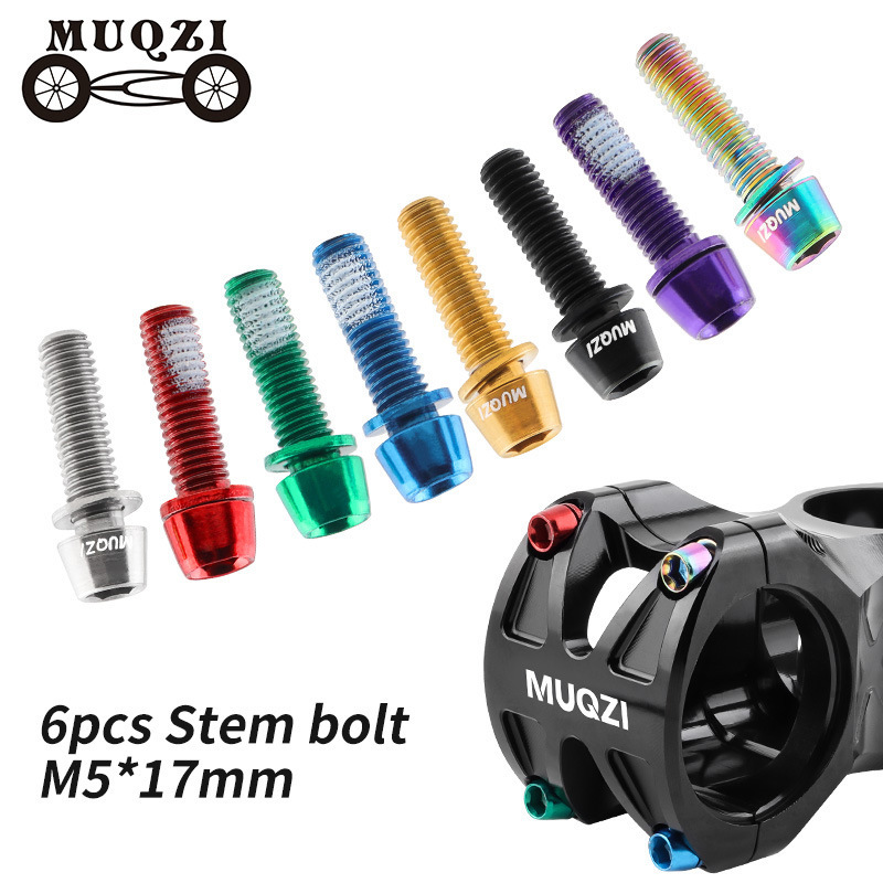 Muqzi Mountain Bike Road Bike Stem Screws Stainless Steel/Steel Colored Screws M5*17Mm Stem Screws