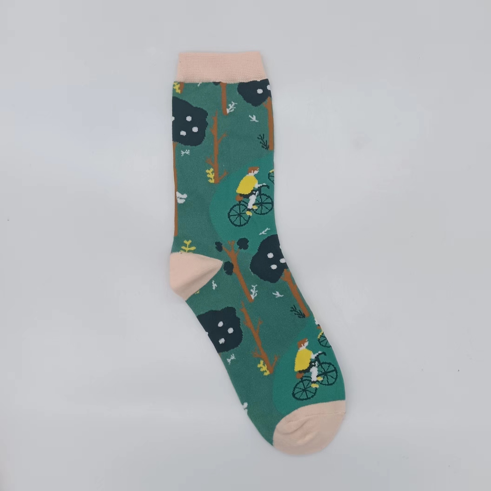40g Weight Socks Classification Socks Lingerie Type Cotton Fabric Type A Pair Quantity Holiday, Daily Occasion Sweatproof Function Floral Pattern All Seasons Season Unisex Gender Simple Style Style Unisex Simple Style Floral Cotton Crew Socks A Pair 13