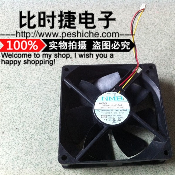 3610ML-05W-B59正品NMB 24V 0.16A 92*92*25 双滚珠轴流风扇
