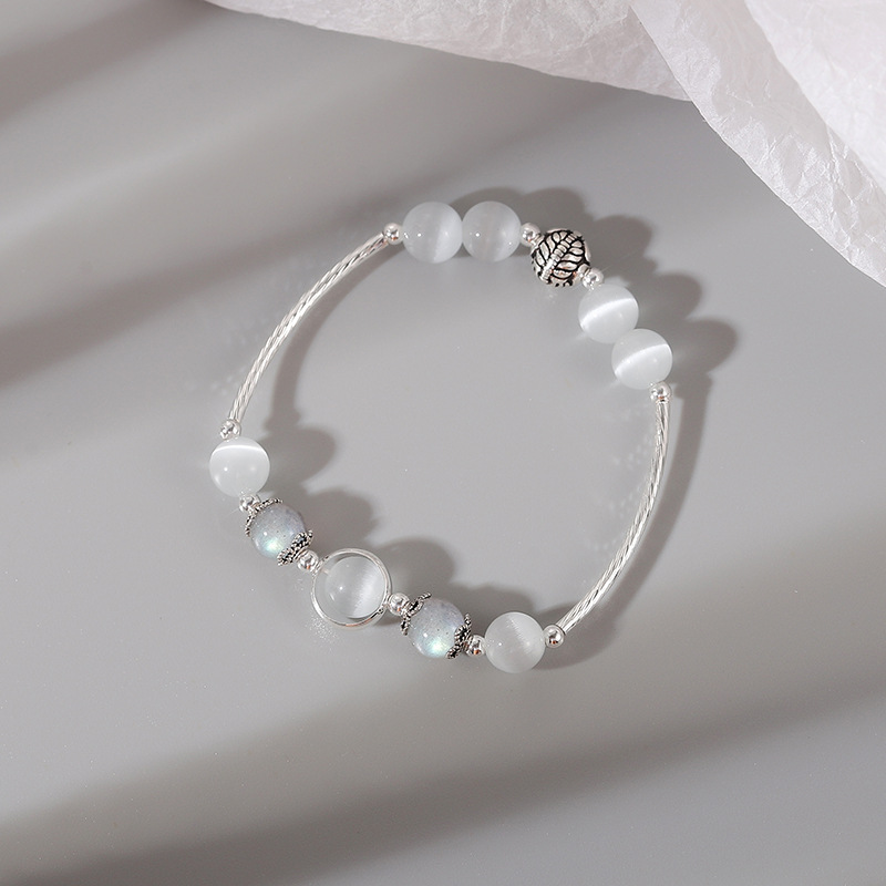 Design trend fashionable sophisticated geometric silver bracelet