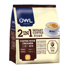 貓頭鷹OWL馬來西亞進口無添加蔗糖速溶咖啡粉特濃速溶咖啡榛果