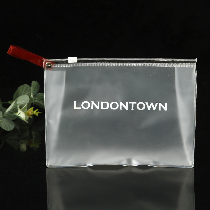 PVC透明化妆包定做洗漱旅游用品拉链袋磨砂分装可挂绳包装袋定制