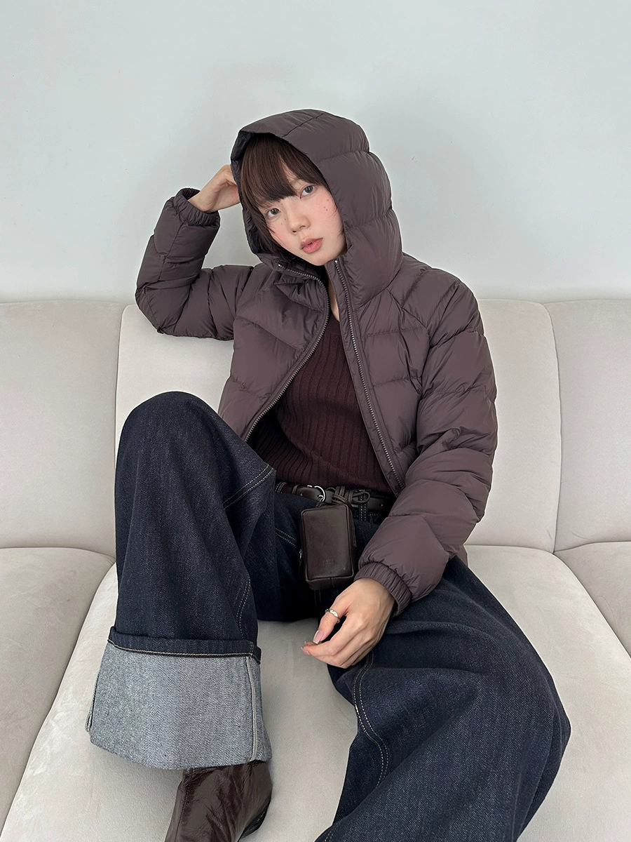 Winter velvet windproof down jacket, duck down