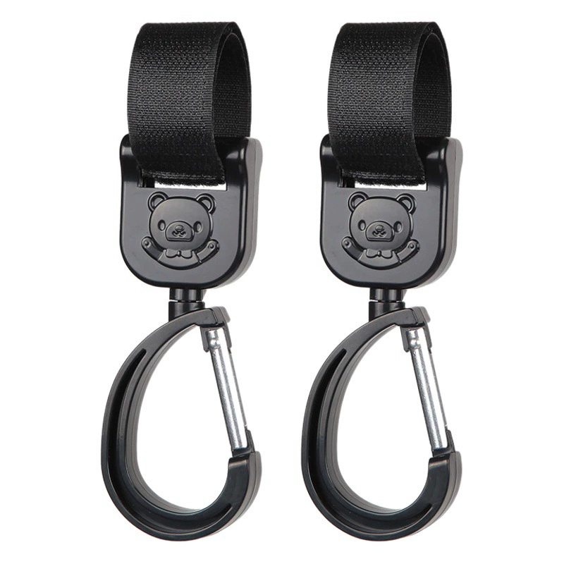 Крючок для детской коляски Вращающийся на 360 Градусов Крючок для детской коляски Съемный липучка 2 шт.