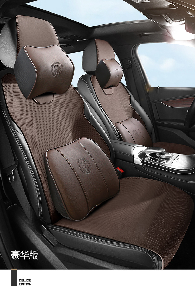 Genuine Leather Car Seat Cushion, Universal for All Seasons, Breathable Small Car Half-Cover Seat Cover, One-Piece Seat Cover, Dropshipping Available