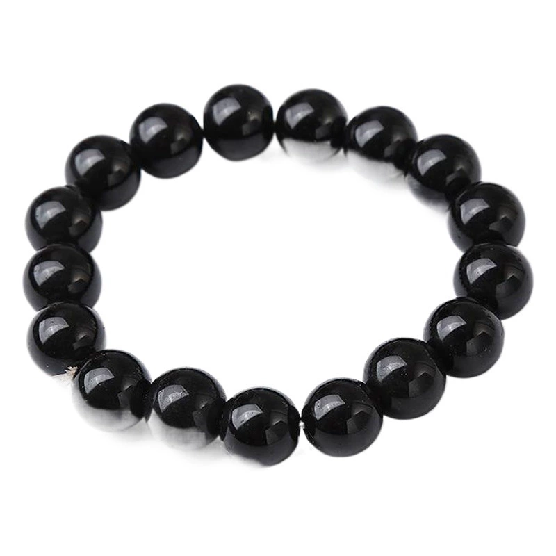 Различные спецификации имитация обсидиана браслет без пилинга натуральный цвет стеклянные бусины текстура черный браслет прямая трансляция Доставка подарка