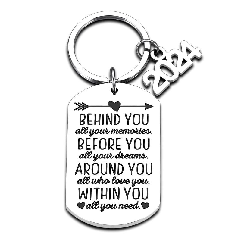 VANLOVEMAC graduation gift keychain for her grade 2024 daughter son Man best friend College