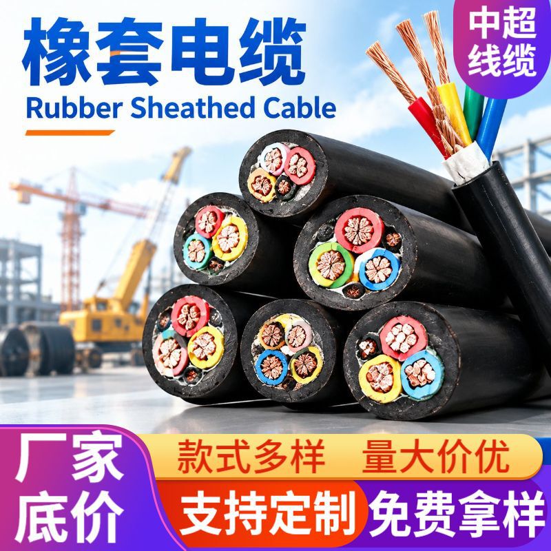 Manufacturer wholesale YC/YZ rubber sheathed cable 3-core 2.5 square power rubber wire cable medium-sized soft rubber cable Manufacturer wholesale YC/YZ rubber sheathed cable 3-core 2.5 square power rubber wire cable medium-sized soft rubber cable