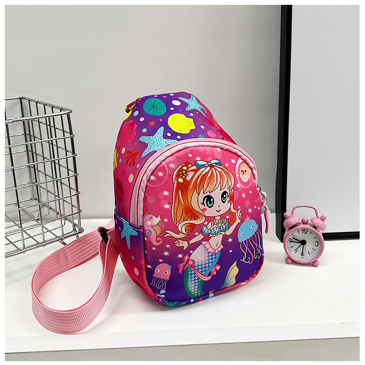 Wholesale of cute and trendy children's single-shoulder bags, large-capacity kindergarten baby travel chest bags, and casual girls' crossbody bags undefined