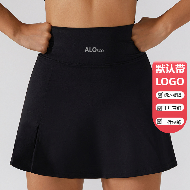 Al Cross-Border High-Waisted Yoga Short Skirt Breathable Mini Skirt Pants Running Fitness Tennis Anti-Exposure Sports Skirt