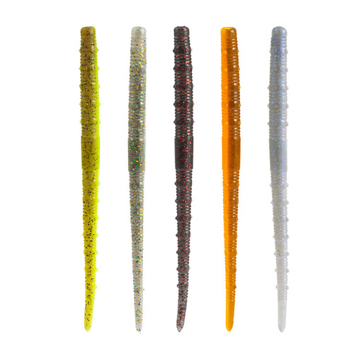 Skimming Sharks | 8 pieces of floating straight-tailed noodle worms 12cm floating soft bait with salt and fishy black pit bionic soft bait
