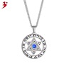 Blue diamond, pendant stainless steel, necklace, European style