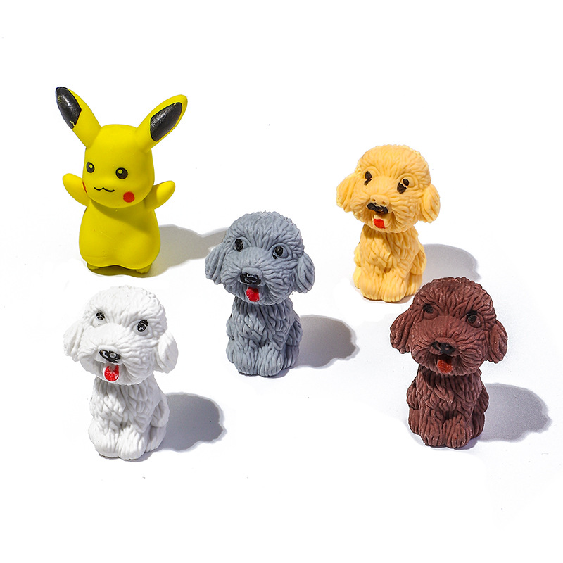 Creativo Borrador de dibujos animados kindergarten niños Premio estudiante de la escuela primaria regalo lindo material escolar de cuero al por mayor