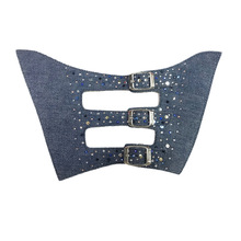 定制鞋面饰品PU绒布激光烫钻手工钉珠女凉鞋面半成品加工配件批发