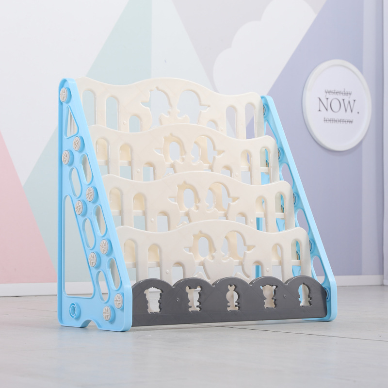 Estantería de juguete para bebés para niños estantería de libros de fotos de acabado de piso para niños gabinete de almacenamiento grande multicapa para bebés