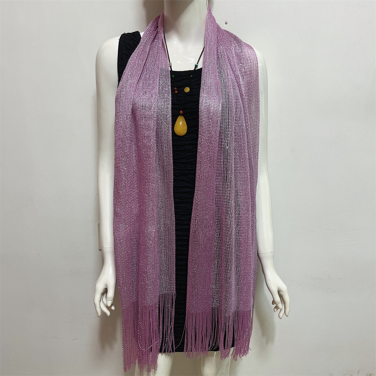 Women's Fashion Solid Color Polyester Tassel Shawls display picture 222