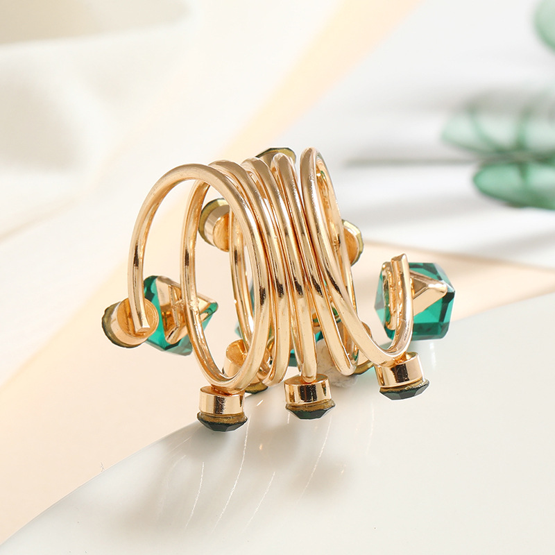 Geometric Pattern Women'S Gender Elegant Lady Geometric Metal Plating Inlay Zircon Women's Rings