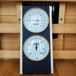 Deluxe Edition Sauna Accessories New Sauna Thermohygrometer Luxury Bilateral Wooden Watch Indoor Temperature Humidity Measurement