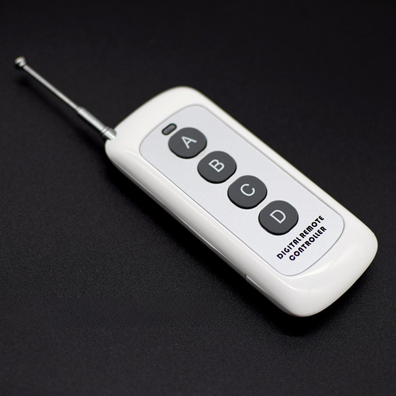 Long-distance four-button remote control high-power open space 1000 meters remote control 433MHz fixed code learning type 1527
