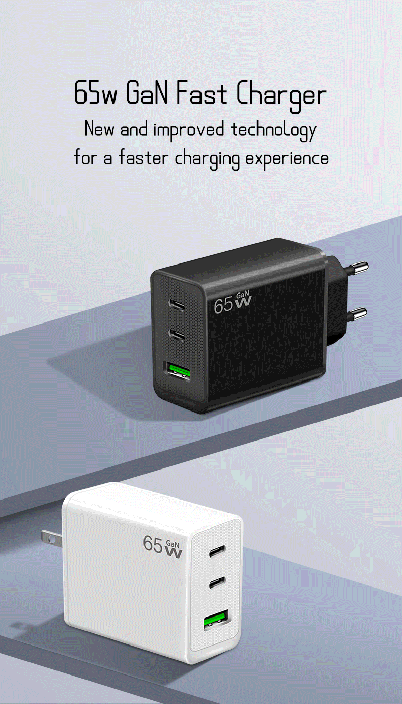 CE-zertifiziertes 65-W-Galliumnitrid-GaN-Ladegerät, Schnellladekopf für Mobiltelefone nach britischem Standard, Laptop-Geschwindigkeitsadapter_voghion.com