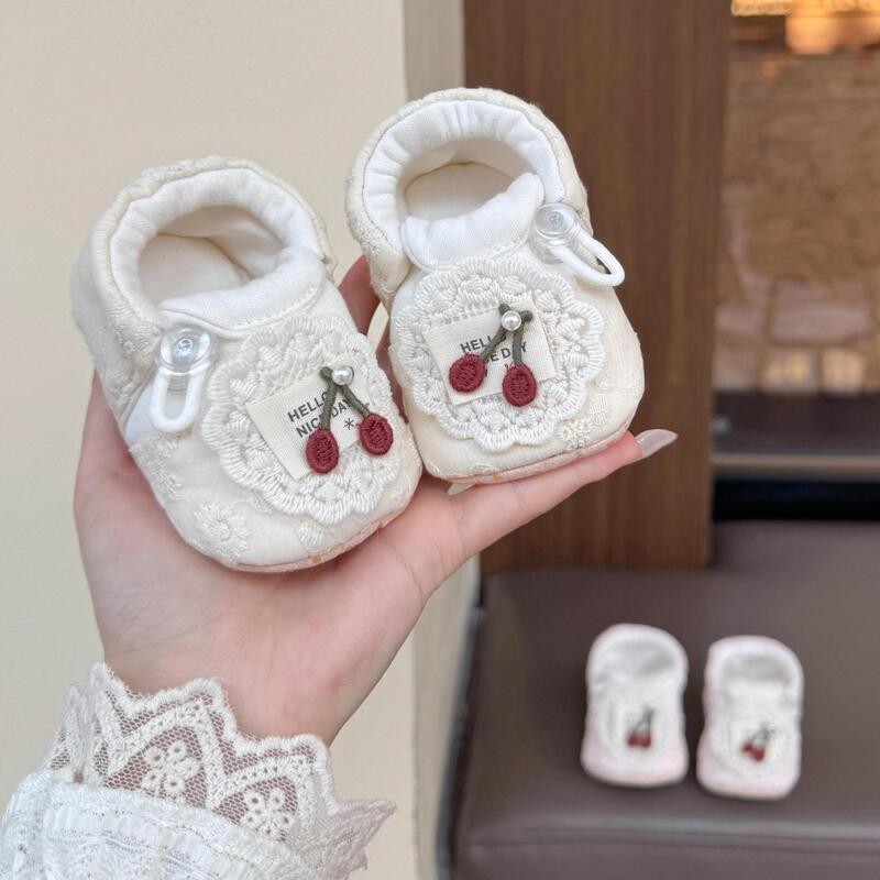 Spring Season Baby Pre-Walking Shoes for 0-6-12 Months Old Girls, Princess Shoes with Soft Soles and Non-Slip Grip