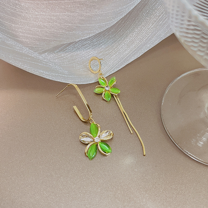 Earrings Classification 1 Pair Quantity Street Occasion 1 Pair Fashion Flower Plating Alloy Earrings
