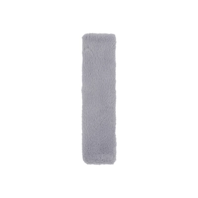 plush car shoulder protectors, Seat belt shoulder pad - rabbit-fur-shoulder-pads-gray