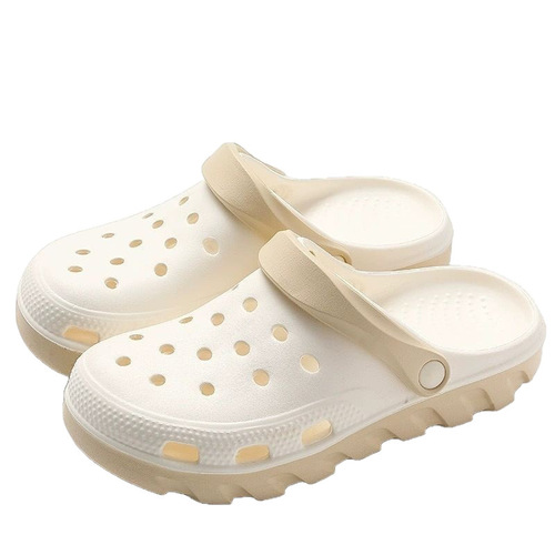 Couple's Holeshoes, Cooling Slippers with Hood, Breathable Couple's Beach Shoes, Thick Sole Stylish Non-slip Cute Water-wading Women