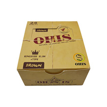 跨境爆款OHIS手卷纸110带tips未漂白木浆纸慢燃纸rolling paper