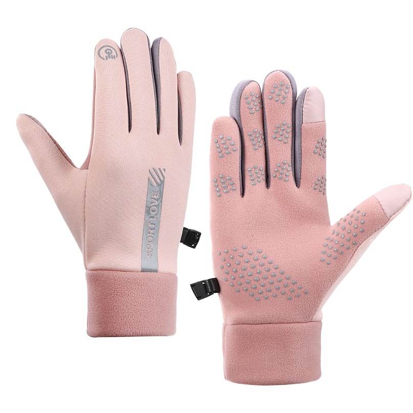 Deportes de otoño e invierno guantes calientes hombres y mujeres impermeables a prueba de viento a prueba de frío pareja conducción Palm pantalla táctil antideslizante