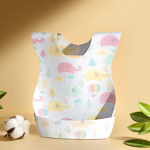 Baby disposable bibs, children's portable saliva napkins when eating out, cartoon clean and washable non-woven rice bags