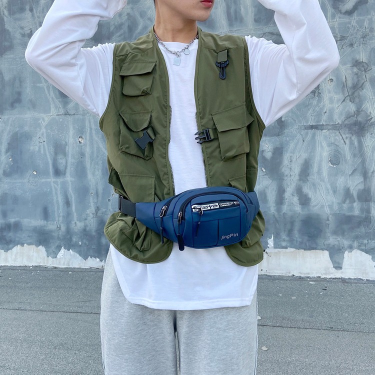 Factory direct sales men's chest bag crossbody bag Korean style trendy shoulder bag waterproof and wear-resistant PU crossbody bag men's bag