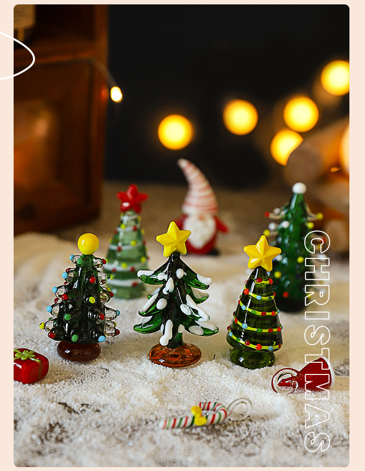 33g Weight Christmas Casual Elegant Cute Christmas Tree Glass Holiday Daily Selfie Decorations Table Decoration
