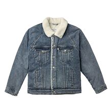 冬季美式复古加绒加厚保暖牛仔外套弗兰克同款羊羔绒男夹克棉衣潮